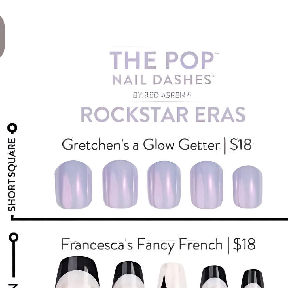 Red Aspen Gretchen's a Glow Getter Short Square Press On Nails - Picture 2 of 2